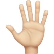 Finger in middle of hand but it’s from the palm side of the hand sticker