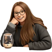 smiling girl with glasses indoors sticker