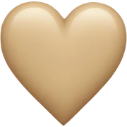 Beige heart sticker