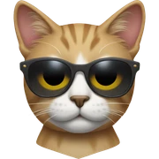 Cat with sunglasses sticker