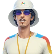 cool guy with sunglasses and hat sticker