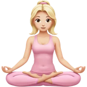 blonde yoga girl light pink clothes n sticker