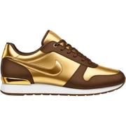 Metallic 24k gold and mocha brown womens stylish sneakers sticker