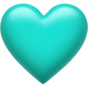 turquoise heart sticker