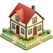 Isometric farmhouse cozy sticker