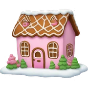 pink gingerbread house sticker