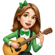 Leprechaun Guitarist sticker