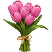 pink tulip bouquet sticker