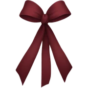 Dark red bow sticker