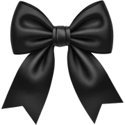 Black bow sticker