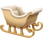 Beige sleigh ￼ sticker