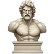 angry greece sculpture sticker