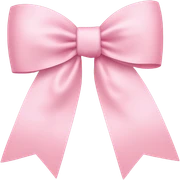 light pink bow on light pink bow sticker