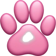 Paw pink colour sticker