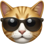 Cat with sunglasses sticker