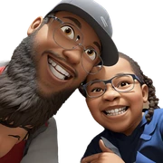 boys having fun together sticker