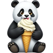 Panda eating ice cream sticker