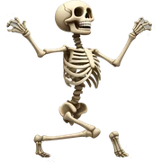 Skeleton dancing sticker