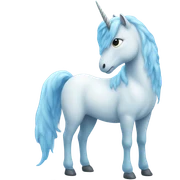 Light blue unicorn in the snow sticker