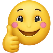 Emoji feliz con el pulgar arriba sticker