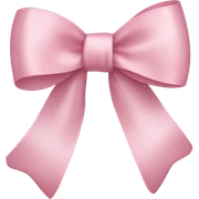 light pink ribbon bow sticker