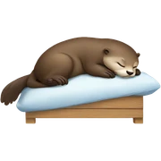 Otter sleeping sticker