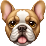 Fluffy Brown french bulldog sticker