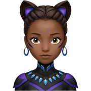 Princess Shuri in black panther suit  sticker