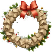 Beige Christmas wreath  sticker