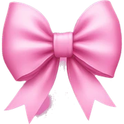 Pink bow sticker