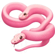 Snake light pink sticker
