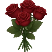 Bouquet of dark red roses sticker