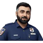 boy in uniform with beard sticker