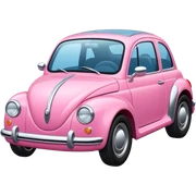 A pink car
 sticker