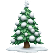 Snowy Christmas tree sticker