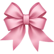 light pink ribbon bow sticker