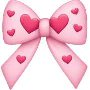 Bow with hearts  sticker