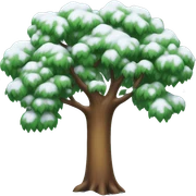 tree with snow sticker
