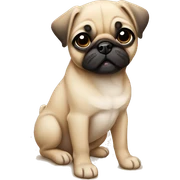 Fawn pug puppy sticker