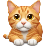 Orange tabby laying sticker
