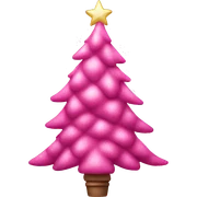 Pink Christmas tree sticker
