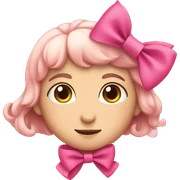 Cute pink bow sticker