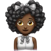 black girl with bow sticker
