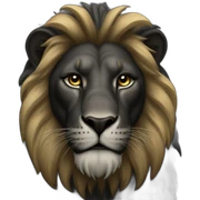 black lion sticker