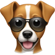 Dog with sunglasses  sticker