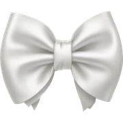 white satin bow sticker