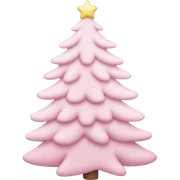 light pink christmas tree sticker