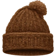Brown winter hat sticker