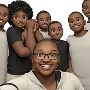 smiling boys in black shirts sticker