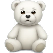 White teddy bear sticker